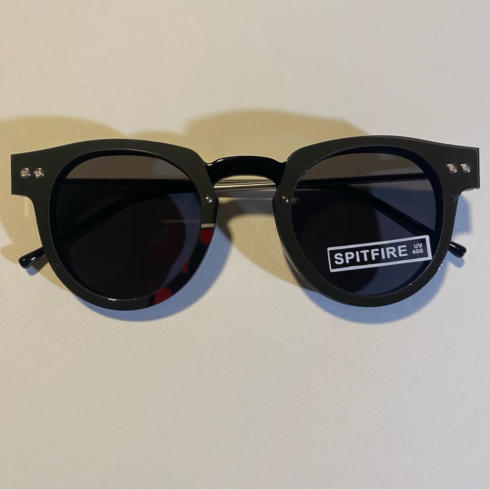 Spitfire sunglasses Sharper Edge1  NWOT see pictures Black/Silver mirrored